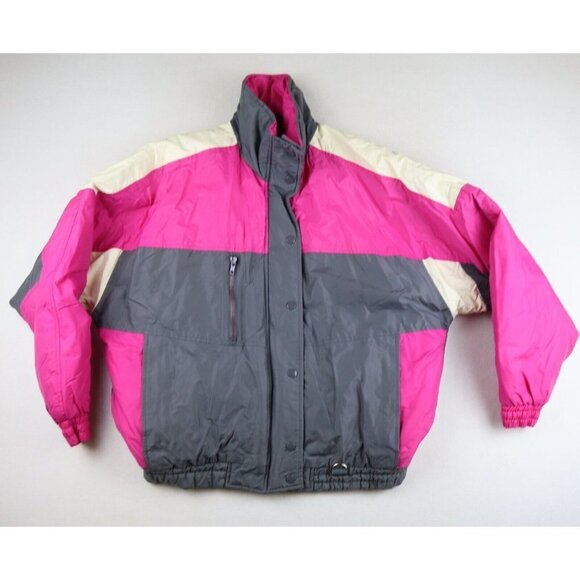 VINTAGE 90'S WOMEN'S BRIGHT PINK WINTER COAT SKI JACKET  ST. JOHN'S BAY - SIZE M - Picture 1 of 9